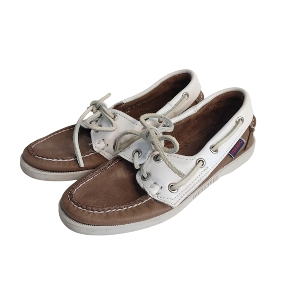 Sebago Docksides Women's Leather Slip-on Lofer Shoes Size 5 - Picture 2 of 10